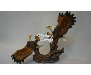 porcelain pair eagle décor 2